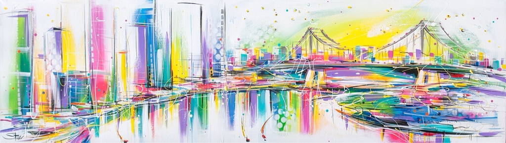 Starr 38696 Story Bridge With Neon Pop 150x40cm